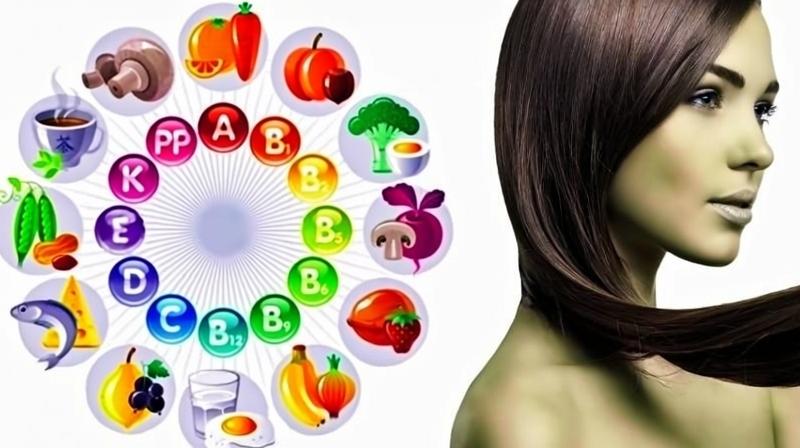 Витамины для волос и схема полезных веществ