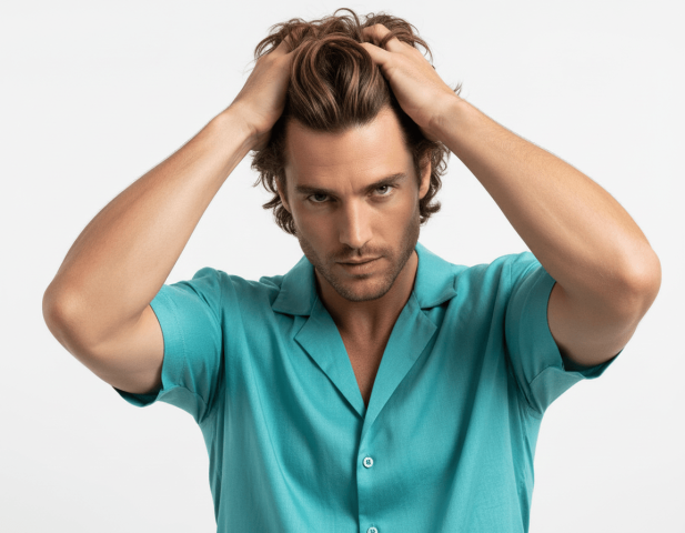 Мужчина после пересадки волос